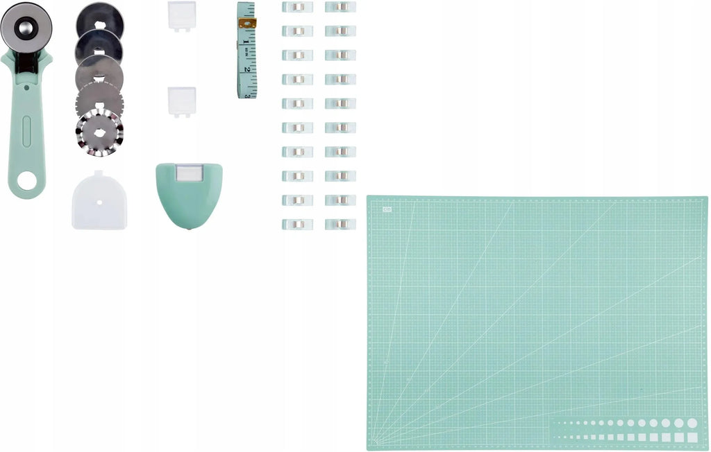 Crelando Professional Cutting and Sewing Set with Self-Healing Mat