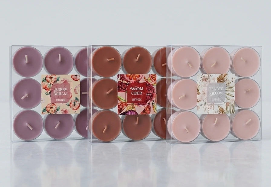 Steinhart Scented Tea Light Candle Collection – 9-Pack (4-Hour Burn, 38mm)