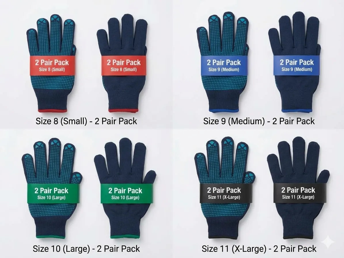 PARKSIDE PROTECTIVE WORK GLOVES 2 PAIRS (Sizes small to X large)