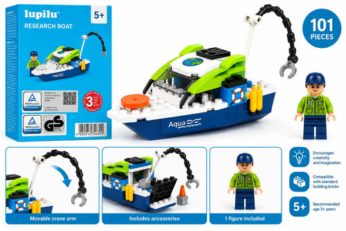 Lupilu Clippys Research Boat Building Set – 101 Pieces