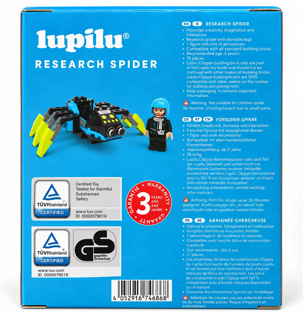 LUPILU Clippys Research Spider Building Set – 78 Pieces