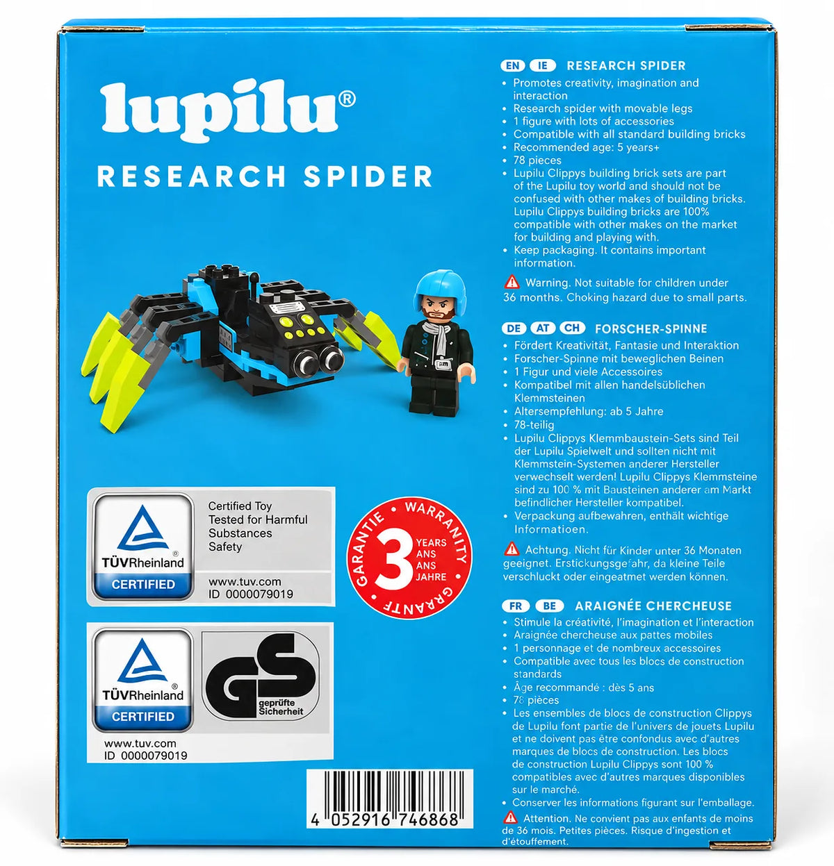 LUPILU Clippys Research Spider Building Set – 78 Pieces