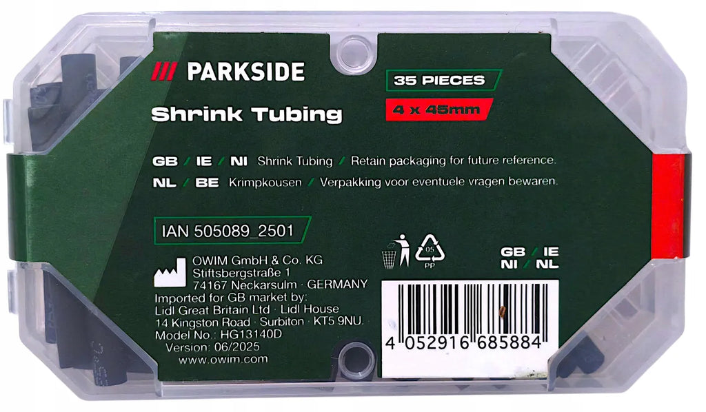 PARKSIDE® Shrink Tubig - 35 Pieces (4 x 45mm)