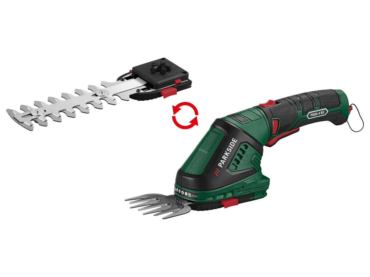 PARKSIDE® 4V 2-in-1 Cordless Grass and Shrub Shears, with 180° Rotating Soft Grip — image 6