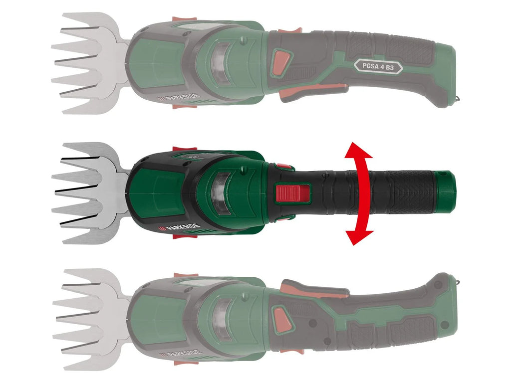 PARKSIDE® 4V 2-in-1 Cordless Grass and Shrub Shears, with 180° Rotating Soft Grip — image 7