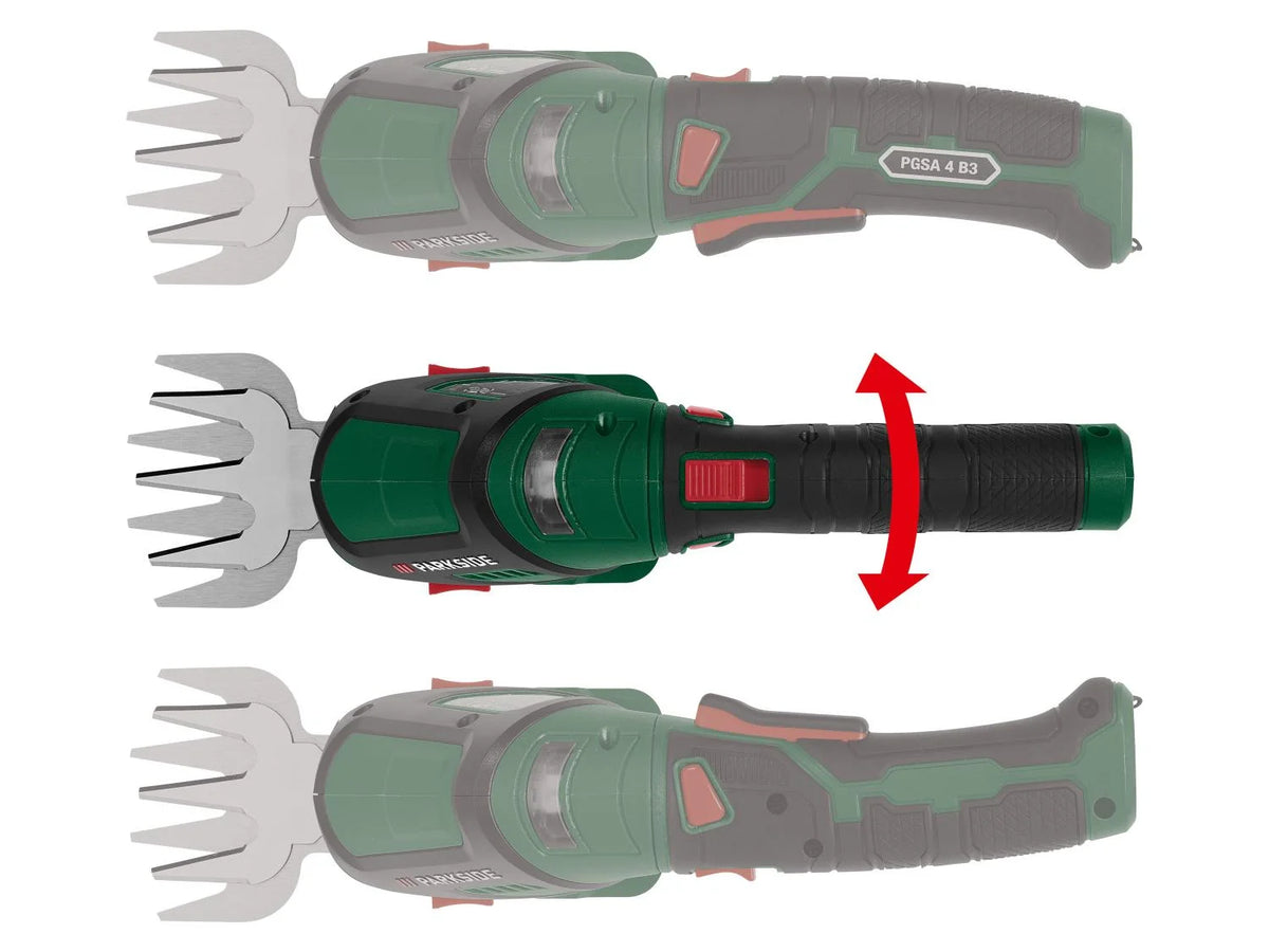PARKSIDE® 4V 2-in-1 Cordless Grass and Shrub Shears, with 180° Rotating Soft Grip — image 7