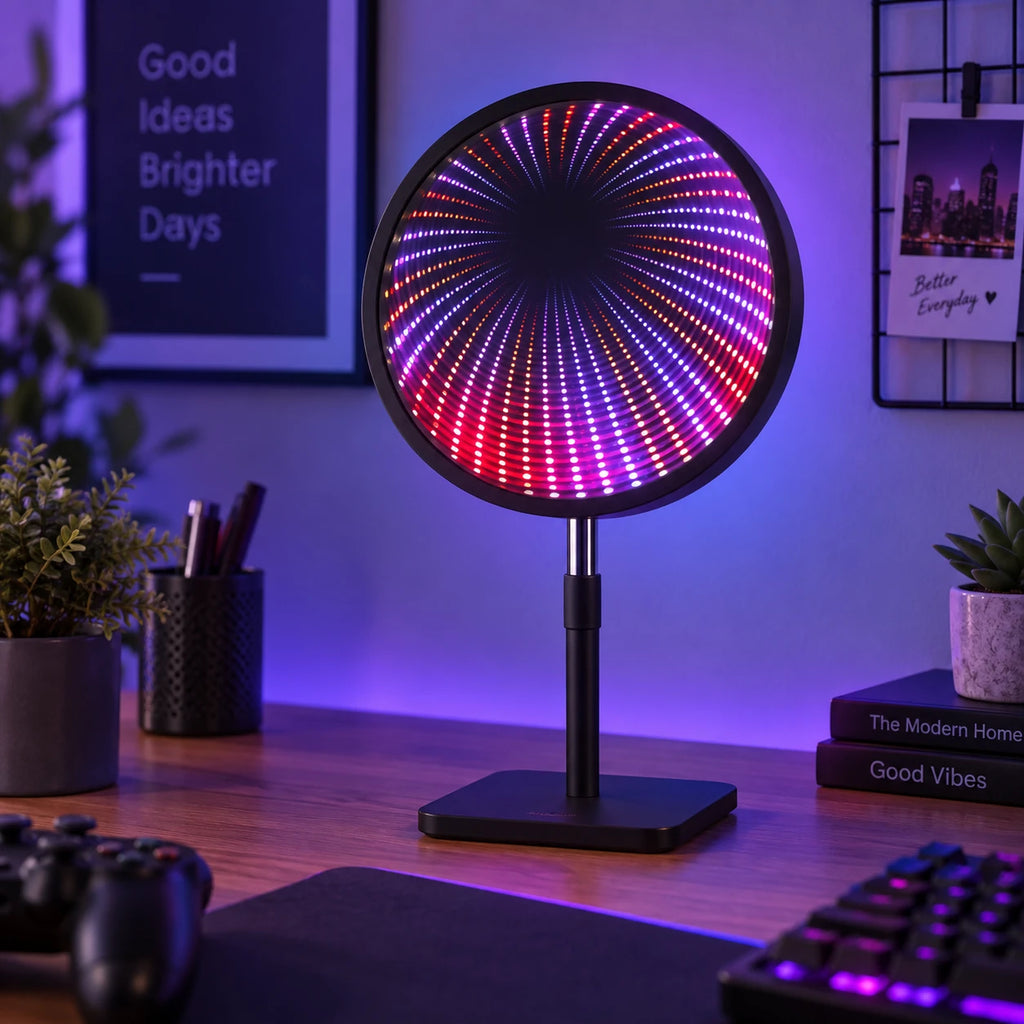 X4-LIFE RGB LED Infinity Mirror with Music Sync & Remote Control – 46 LEDs