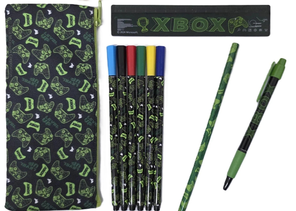 XBOX Bumper Stationery Wallet Set Kids Gamer Back To School Gift - 12 pieces