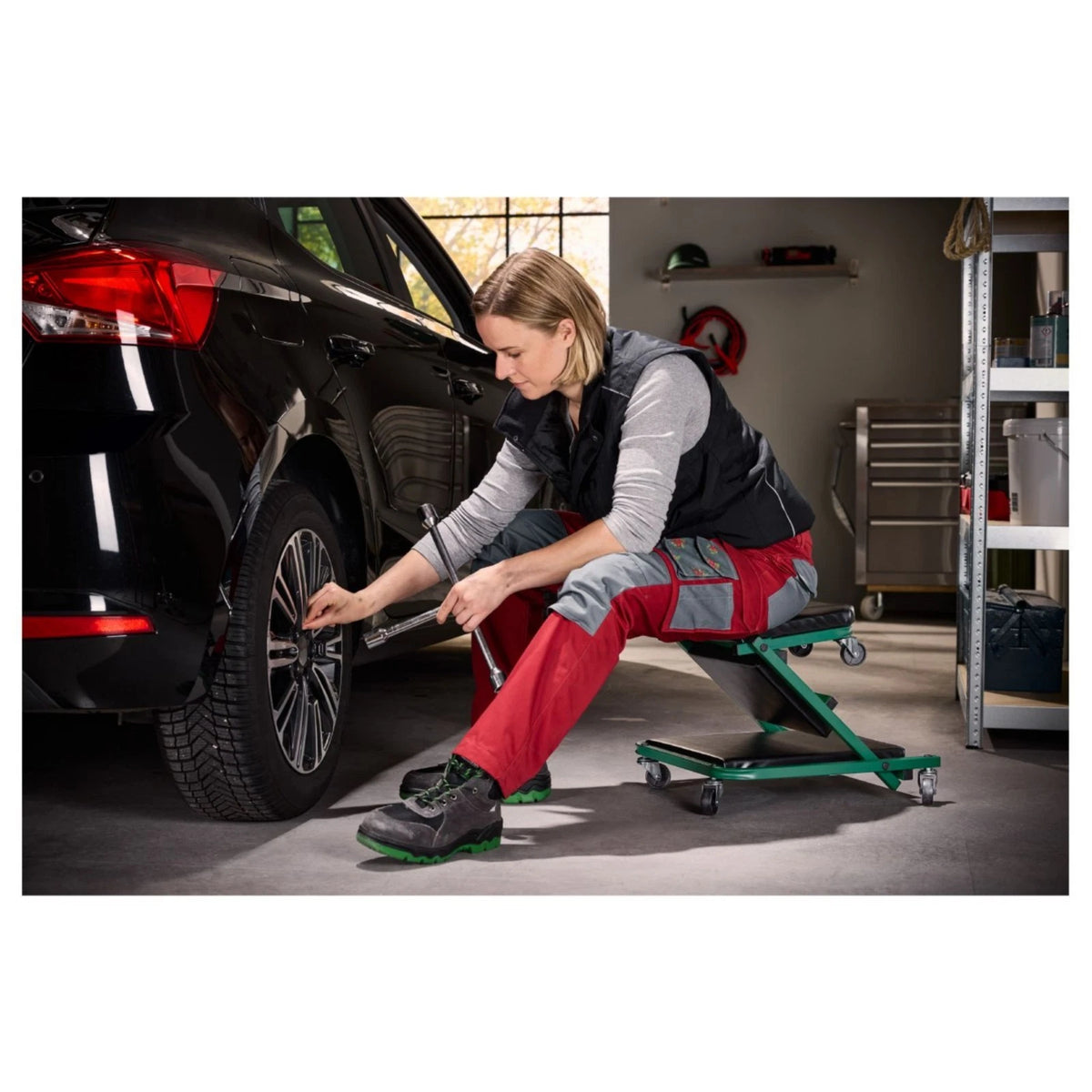 Parkside 2in1 Car Creeper & Stool Roller 150kg Foldable