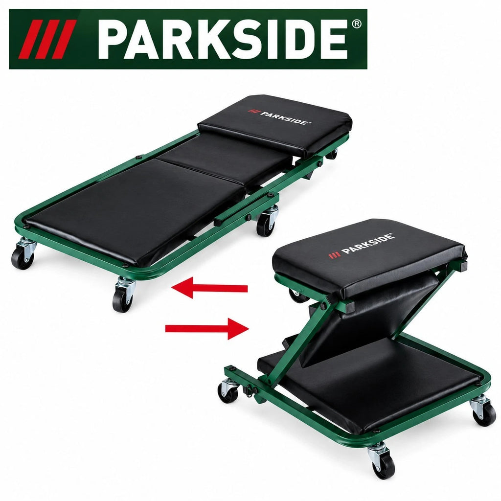 Parkside 2in1 Car Creeper & Stool Roller 150kg Foldable