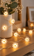 LIVARNO LED Fairy Lights – 15 Daisy Flower LEDs, Warm White