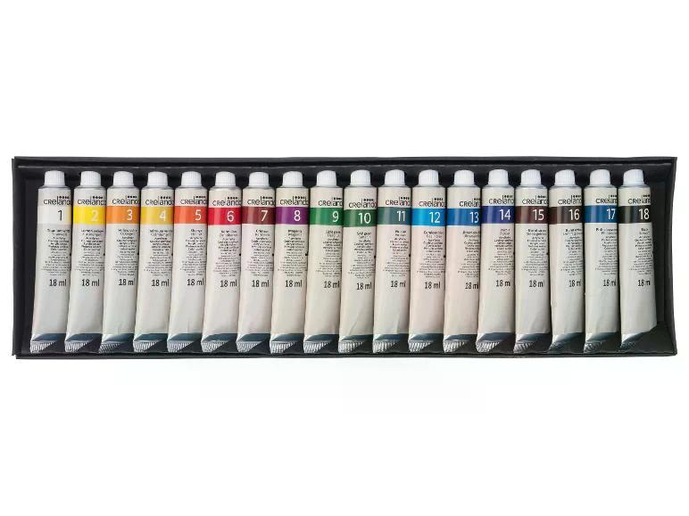 CRELANDO Tabletop easel in wooden case - MAXI 52-piece set