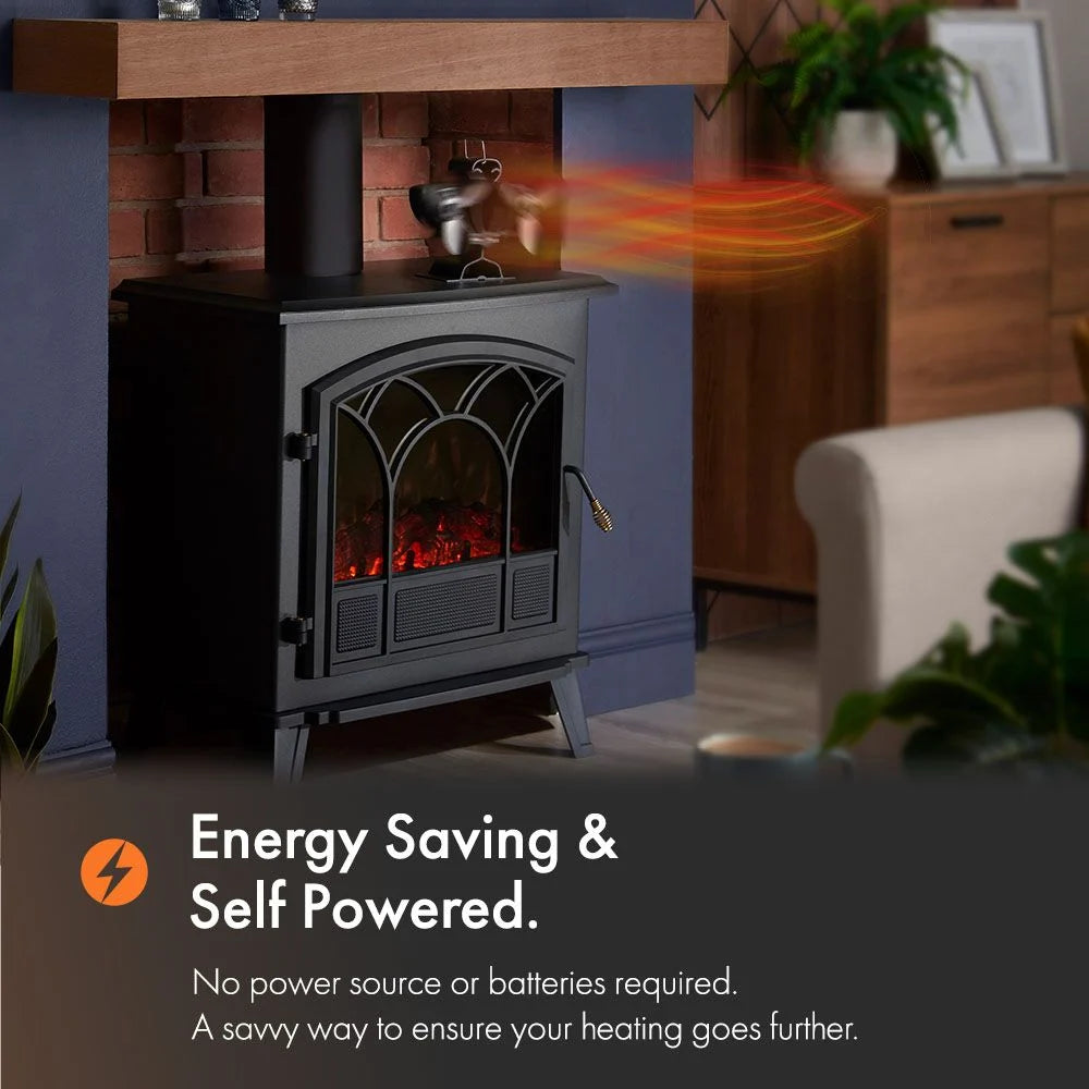 Vonhaus 6 Blade Double Stove Fan (self powered)